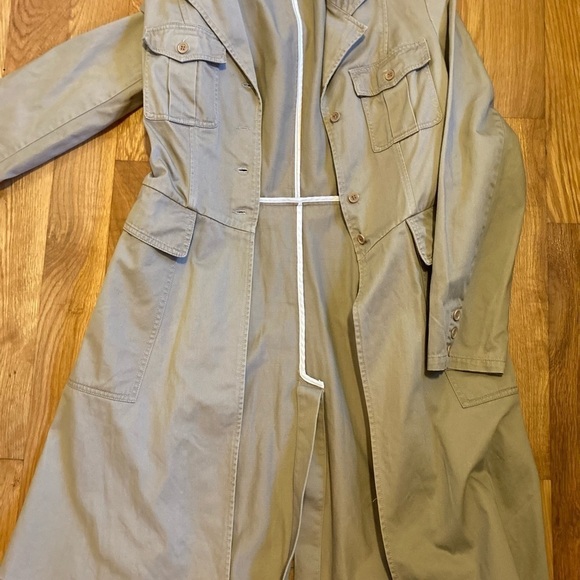 ARMAND Ventilo midi length khaki trench coat - Picture 2 of 6